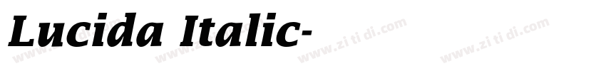Lucida Italic字体转换